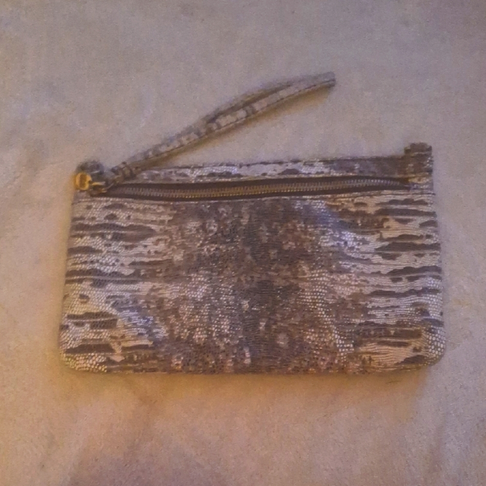 HOBO Snakeskin Leather Wristlet